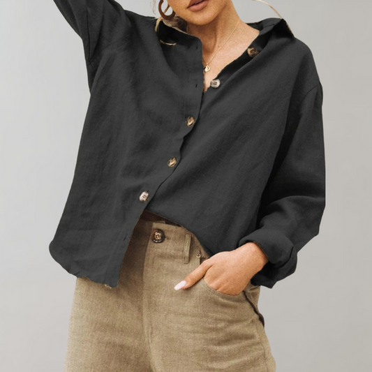 Olvoria | Women's Relaxed Fit Button-Down Shirt