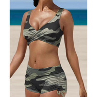 Olvoria | Conjunto de bikini con fruncido para mujer