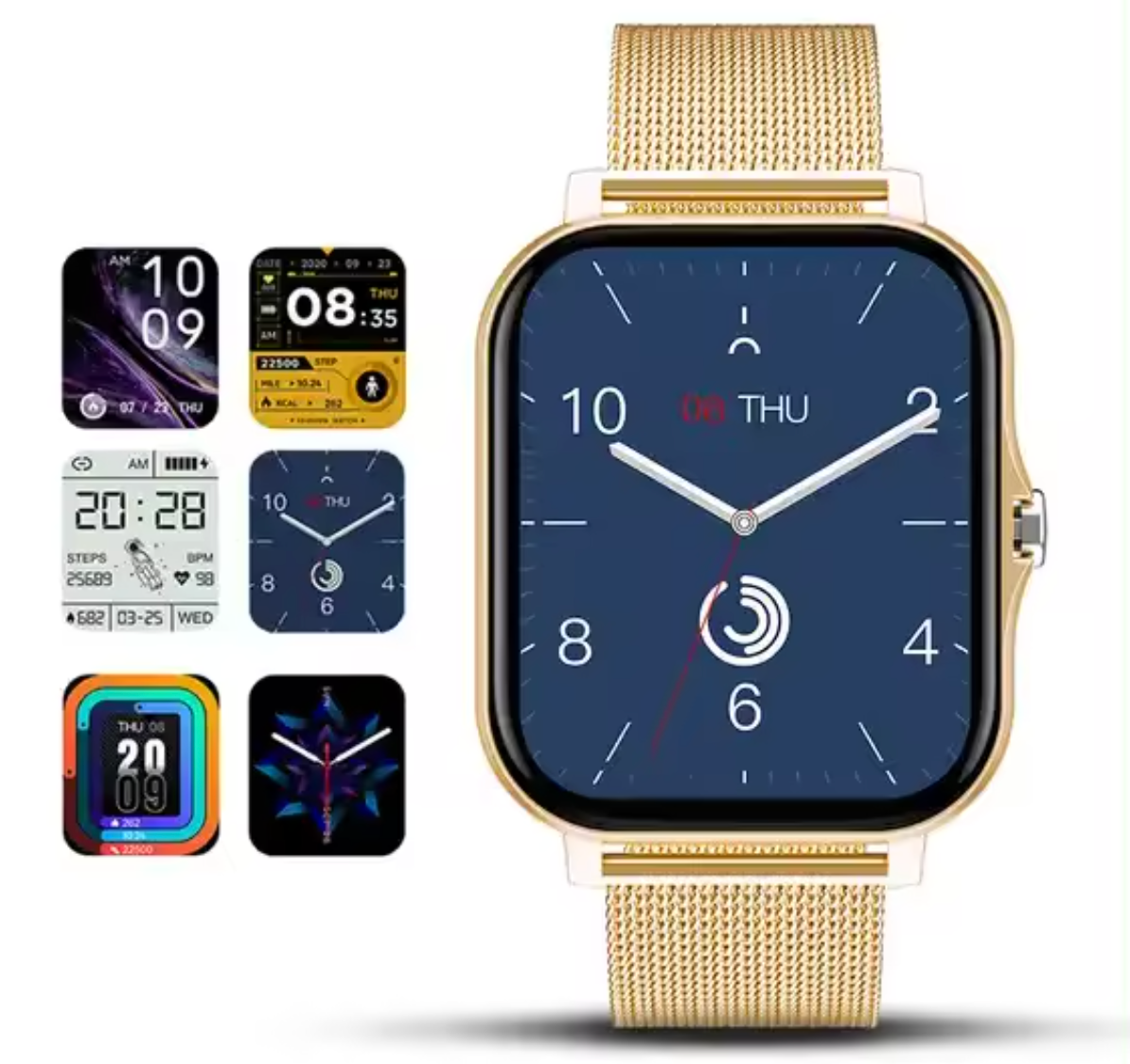 Olvoria | Women's Smartwatch Fitness Tracker Milanese Band