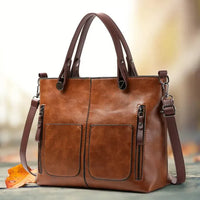 Olvoria | Bolso estructurado de hombro para mujer con bolsillos con cremallera