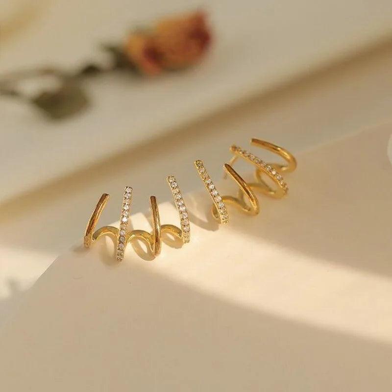 Olvoria | Women’s Twist Earrings | Lightweight Statement Jewelry | Hypoallergenic Finish