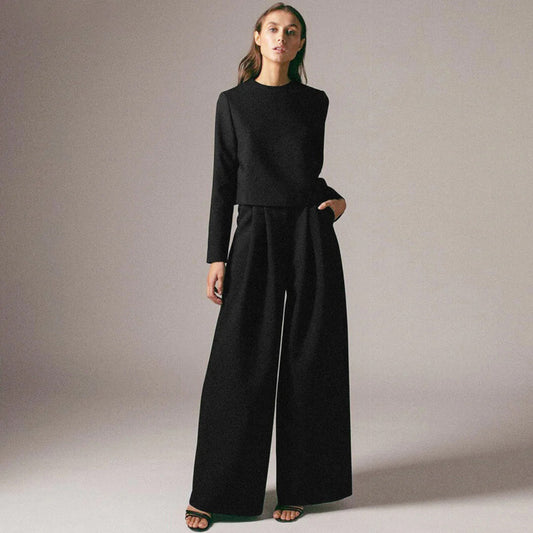 Olvoria | Women's Two-Piece Wide Leg Pant Set