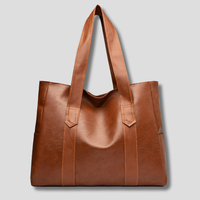Olvoria | Bolso tote vintage para mujer con bolsillos laterales