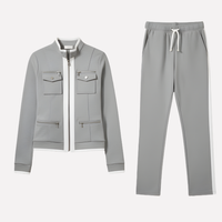 Olvoria | Conjunto de chándal con chaqueta con cremallera y pantalón con raya en contraste para mujer