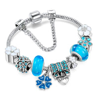 Pulsera con encanto de flor de durazno | Diseño elegante y delicado