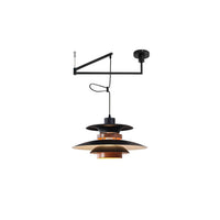Lámpara colgante LED giratoria con brillo ajustable y estilo minimalista