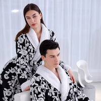 Bata de baño de jacquard de lujo Solane