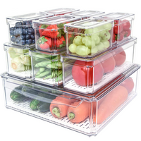 Set apilable de organizadores para nevera de 10 piezas - FridgeMaster