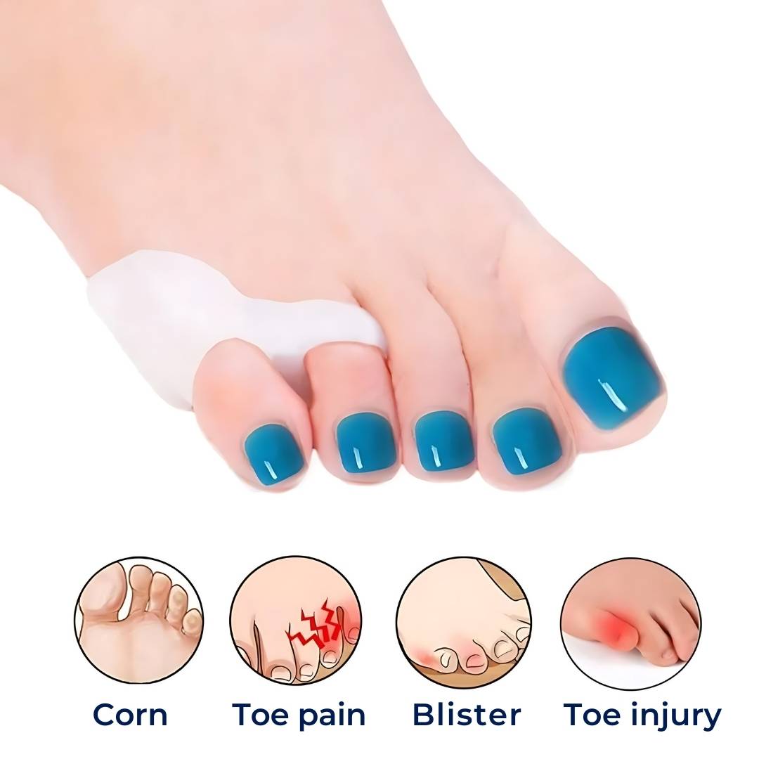 ToeGuard Orthopedic Toe Spacers | Bunionette Corrector - Little Toe Straightener - for Bunions - Hammertoe and Toe Alignment Olvoria