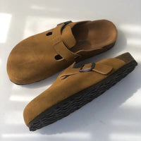 Sandalia Boston de cuero unisex de alta gama para otoño
