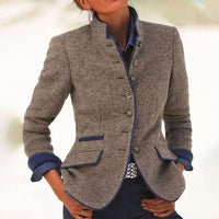 Chaqueta para mujer con botones y manga larga