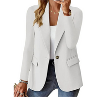 Blazer ajustado de manga larga para mujer con hebilla - Edición otoño