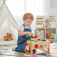 WOODCRAFT – Caja de herramientas para niños para construcción creativa y exploración