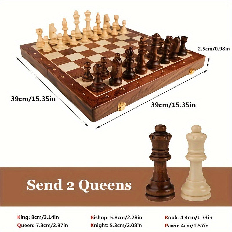 Wooden Chess Set - Ideal for Competitions