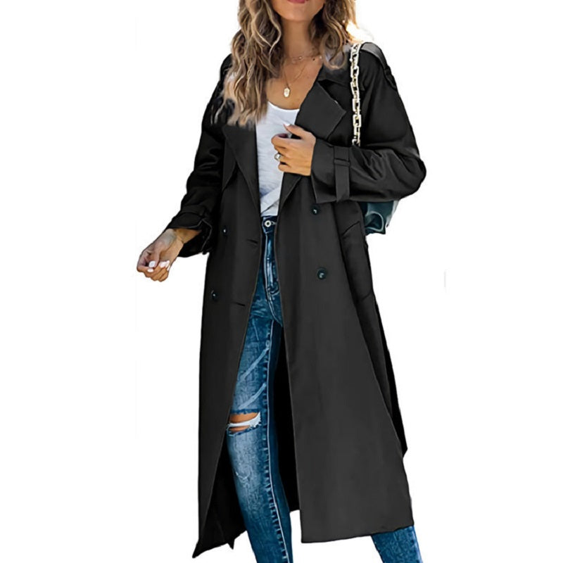 Zara Women's Autumn Long Trench Coat